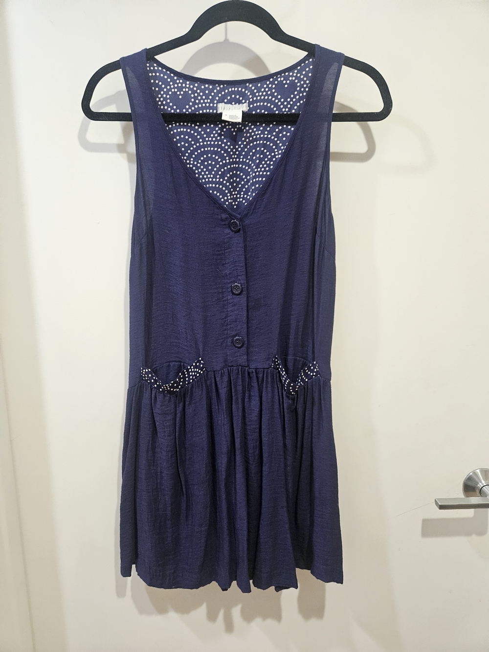 Cooperative Navy Sleeveless Button-Front Dress